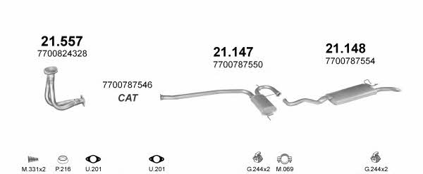 Polmostrow POLMO08682 Exhaust system POLMO08682 POLMO08682 Polmostrow Exhaust system