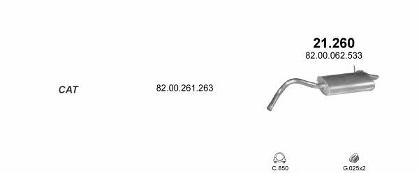 Polmostrow POLMO08306 Exhaust system POLMO08306