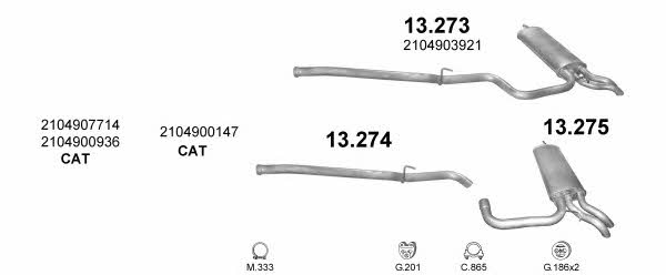 Polmostrow POLMO90099 Exhaust system POLMO90099 POLMO90099 Polmostrow Exhaust system