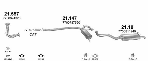  POLMO08691 Exhaust system POLMO08691