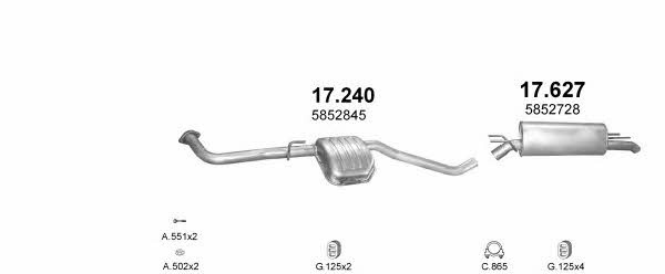  POLMO99218 Exhaust system POLMO99218