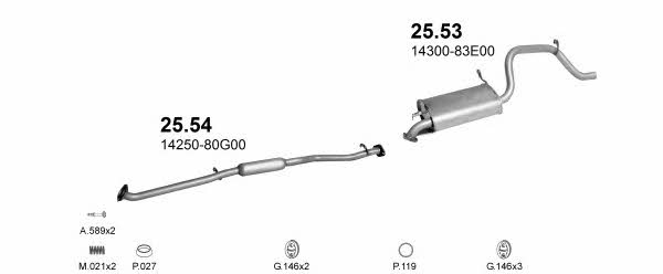  POLMO00770 Exhaust system POLMO00770