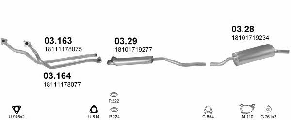  POLMO01075 Exhaust system POLMO01075