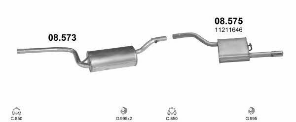  POLMO00286 Exhaust system POLMO00286