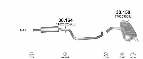  POLMO04456 Exhaust system POLMO04456