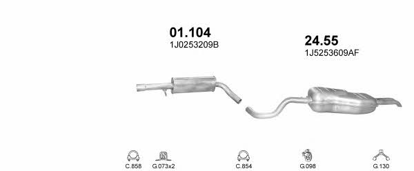  POLMO90127 Exhaust system POLMO90127