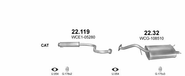  POLMO99041 Exhaust system POLMO99041
