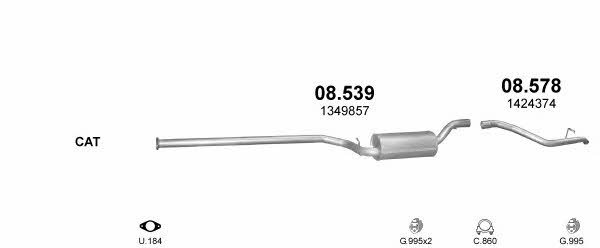 Polmostrow POLMO99251 Exhaust system POLMO99251 POLMO99251 Polmostrow Exhaust system