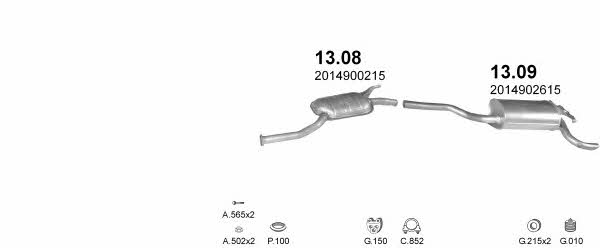 Polmostrow POLMO01309 Exhaust system POLMO01309