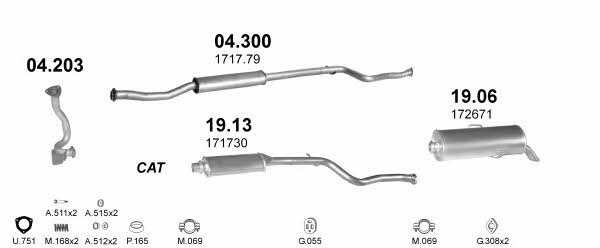 Polmostrow POLMO07364 Exhaust system POLMO07364
