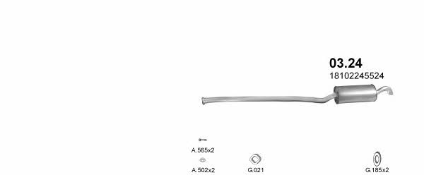 Polmostrow POLMO01034 Exhaust system POLMO01034 POLMO01034 Polmostrow Exhaust system