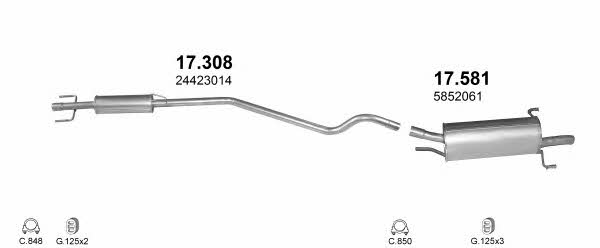 POLMO01047 Polmostrow Exhaust system
