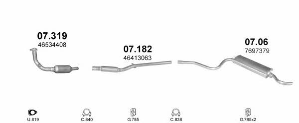  POLMO02115 Exhaust system POLMO02115