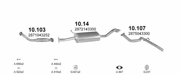  POLMO04202 Exhaust system POLMO04202