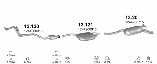  POLMO05442 Exhaust system POLMO05442
