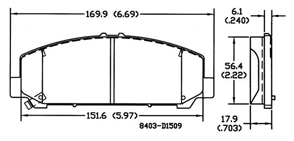 Power stop 16-1509 Front disc brake pads, set 161509