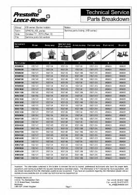 860543GB Prestolite electric Starter