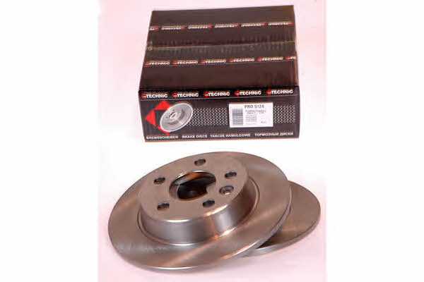 Protechnic PRD5124 Rear brake disc, non-ventilated PRD5124