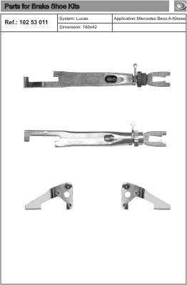 10253011 Quick brake Brake pad fitting kit