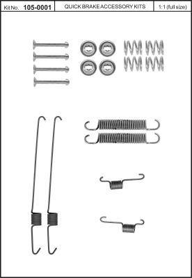 Brake pad fitting kit Quick brake 105-0001