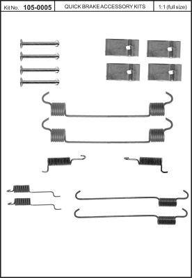 Quick brake 105-0005 Mounting kit brake pads 1050005