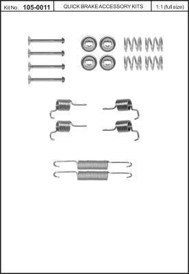 Brake pad fitting kit Quick brake 105-0011