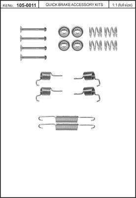 Quick brake 105-0011 Mounting kit brake pads 1050011