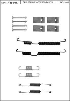 Brake pad fitting kit Quick brake 105-0017