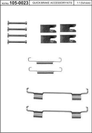 Brake pad fitting kit Quick brake 105-0023