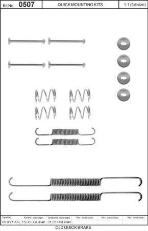 Brake pad fitting kit Quick brake 105-0507