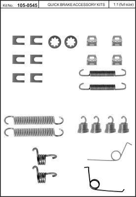 Brake pad fitting kit Quick brake 105-0545