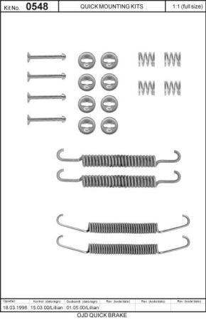 Brake pad fitting kit Quick brake 105-0548