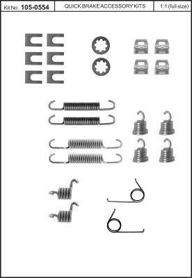 Quick brake 105-0554 Mounting kit brake pads 1050554