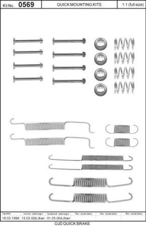 Brake pad fitting kit Quick brake 105-0569