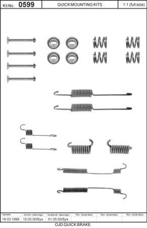 Brake pad fitting kit Quick brake 105-0599