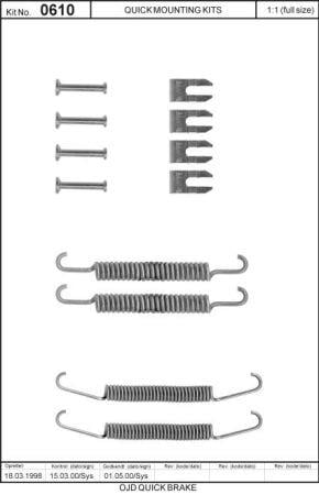 Brake pad fitting kit Quick brake 105-0610