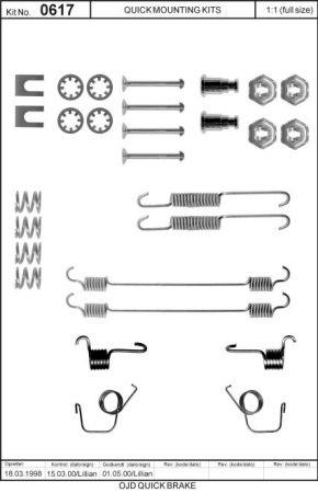 Brake pad fitting kit Quick brake 105-0617