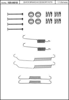 Brake pad fitting kit Quick brake 105-0618