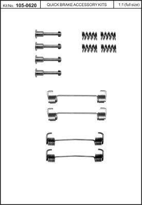 Repair kit for parking brake pads Quick brake 105-0620