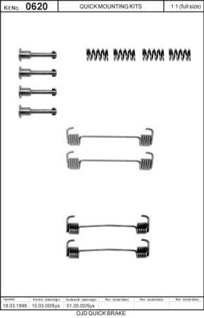 1050620 Quick brake Repair kit for parking brake pads