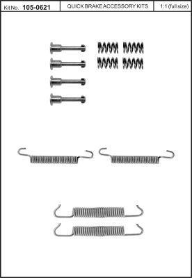 Repair kit for parking brake pads Quick brake 105-0621