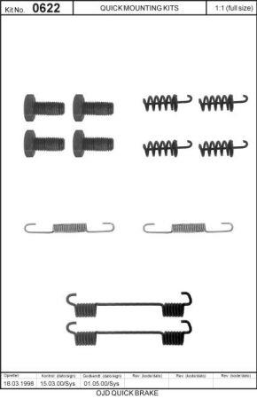 Repair kit for parking brake pads Quick brake 105-0622