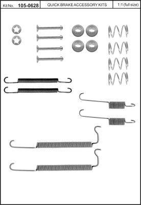 Brake pad fitting kit Quick brake 105-0628