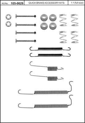 Brake pad fitting kit Quick brake 105-0629