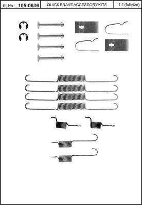 Brake pad fitting kit Quick brake 105-0636