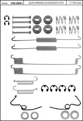 Brake pad fitting kit Quick brake 105-0641