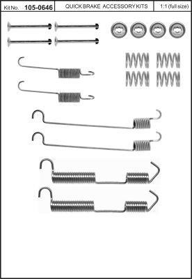 Brake pad fitting kit Quick brake 105-0646