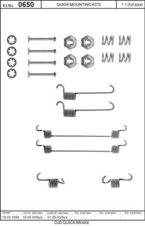 Brake pad fitting kit Quick brake 105-0650
