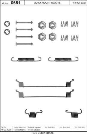 Brake pad fitting kit Quick brake 105-0651