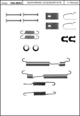 Brake pad fitting kit Quick brake 105-0653